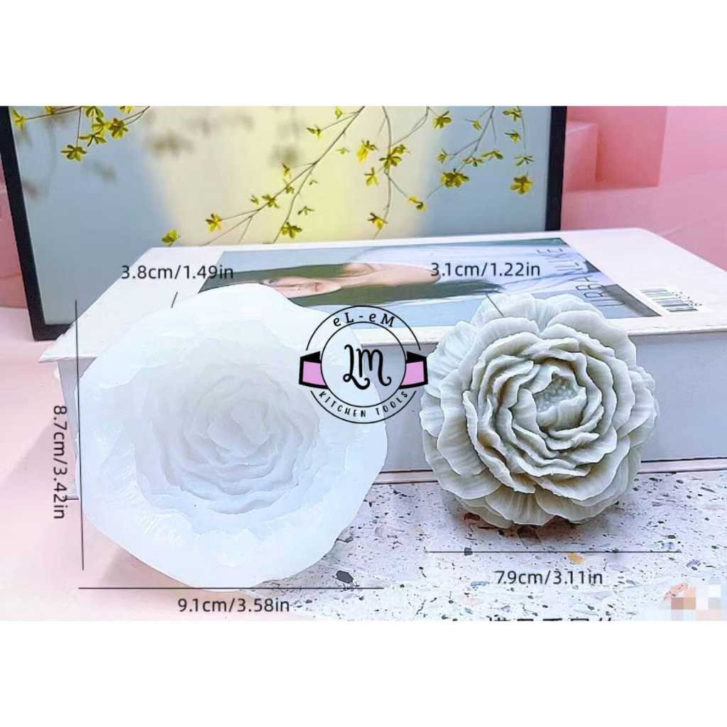 CETAKAN COKLAT SILIKON CETAKAN PUDING CETAKAN FONDANT BUNGA PEONY