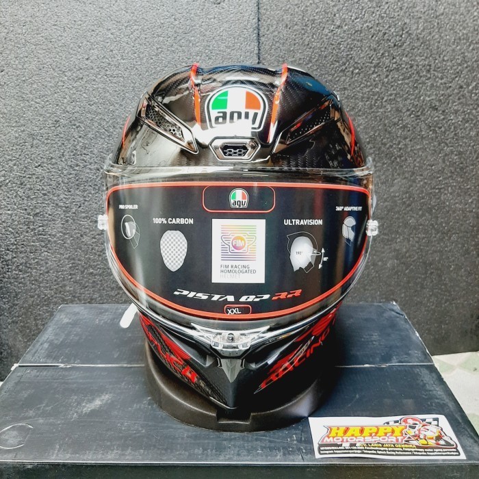 Helm fullface AGV Pista GPRR Performance carbon red original