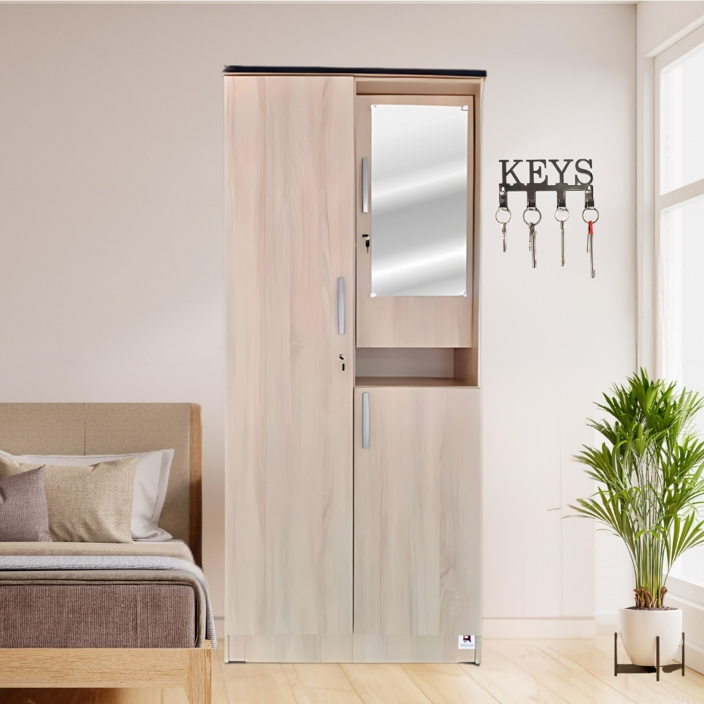 RAMYA LP 213 SW (Lemari Pakaian 2 Pintu Swing + Cermin Rias)