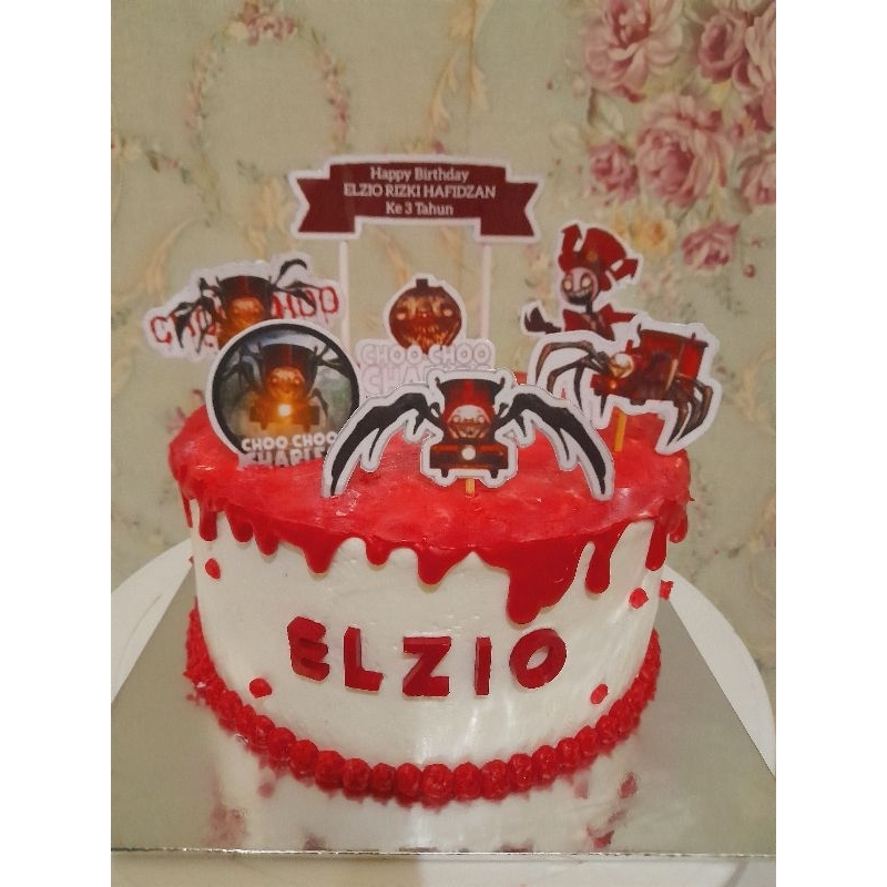 

Kue ulangtahun karakter Choo Choo Charles | kue ultah custom | kue ultah jakarta selatan