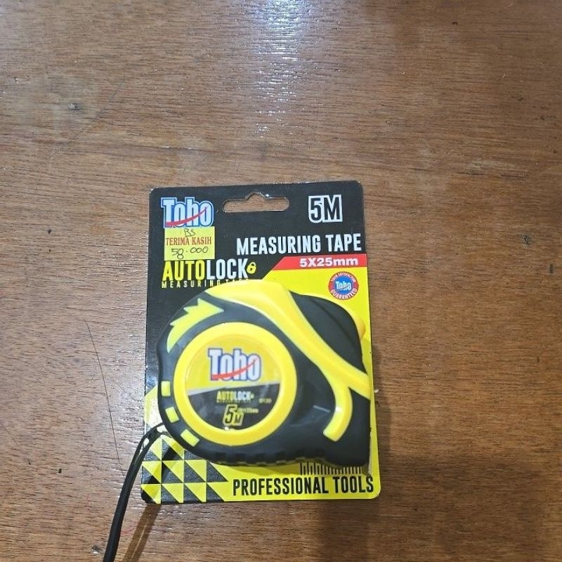 meteran tukang 5meter TOHO /meteran 5m TOHO autolock ( kunci otomatis ) meteran toho 5m