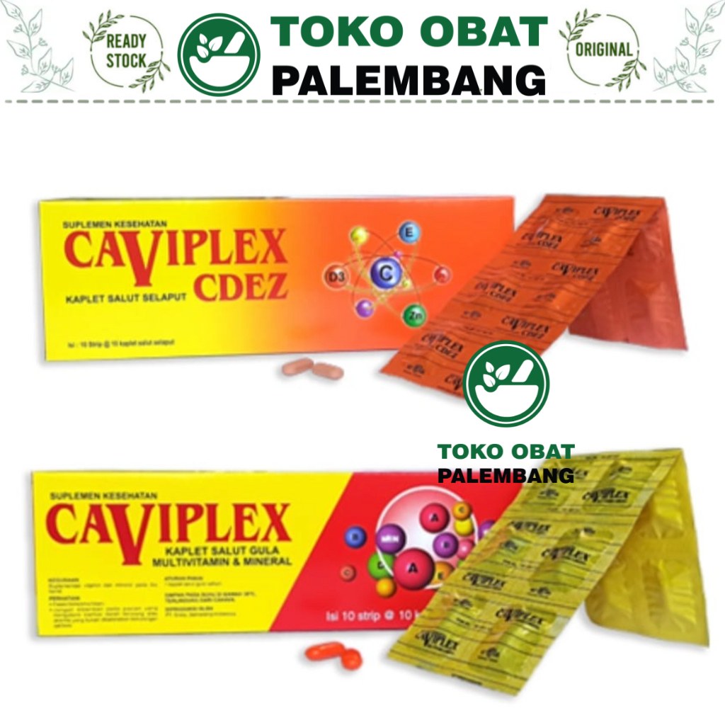 CAVIPLEX MULTIVITAMIN MINERAL CAVIPLEX CDEZ 10STRIP 1BOX 100 KAPLET VITAMI C 500 MG Vitamin D E dan 