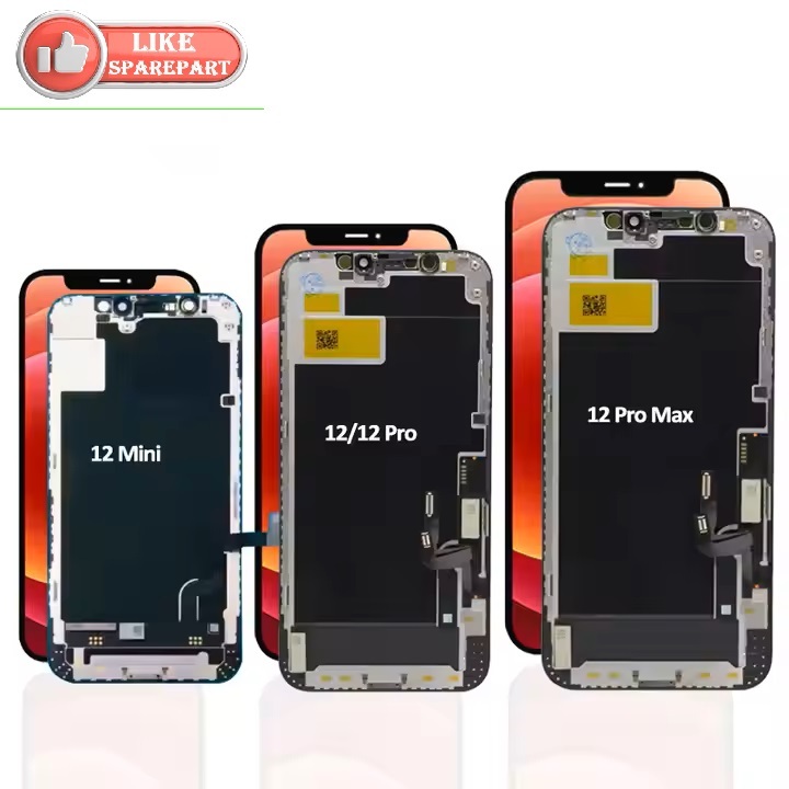 LCD TOUCHSCREEN IPHONE 12 / IP 12 PRO / IP 12 PROMAX / 12 MINI / OLED GX / INCELL / FULLSET LCD LAYA