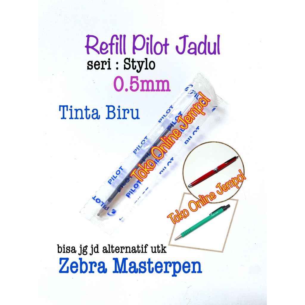 

refill tinta isi ulang zebra masterpen master pen alternatif dari Pilot stylo biru hitam master pen 0.5 alternative RFJS-3F Stylo BP 0,5 blue black ink