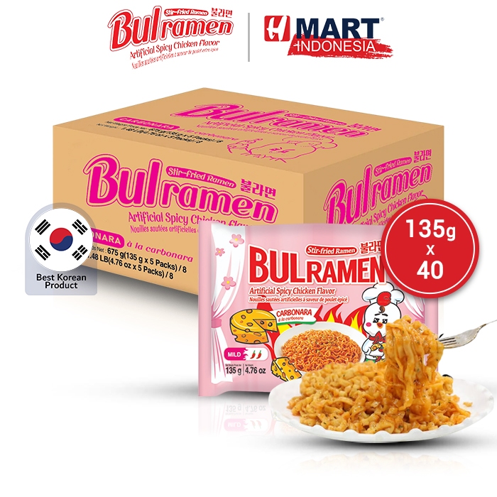 

BUL RAMEN Carbonara - Stir-Fried Ramen Carbonara 135g 1 Dus (isi 40pcs)