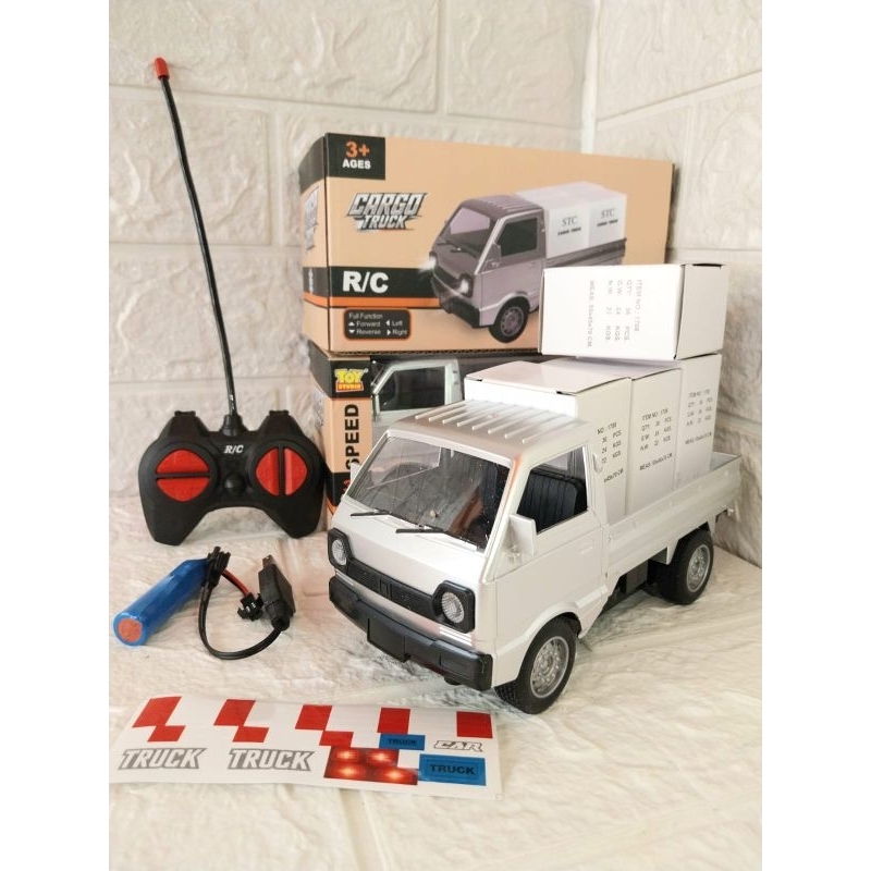 mainan mobil remote control mobil pick up barang ada kardus