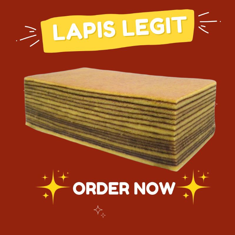 

Kue Lapis Legit - Polos UK. 20 x 10