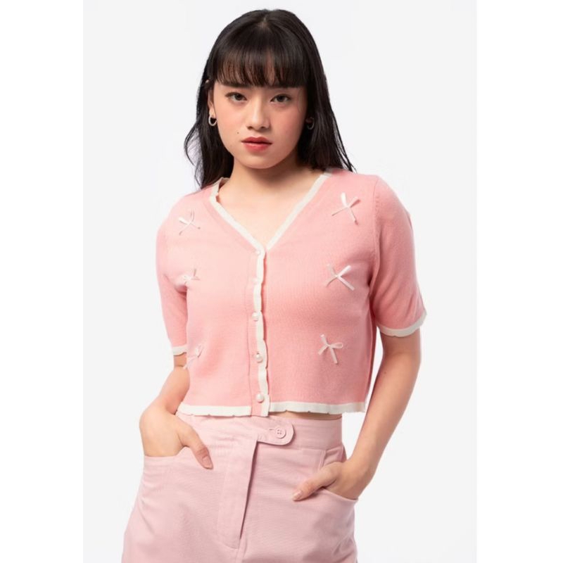 COLORBOX ATASAN WANITA LENGAN PENDEK RAJUT ORIGINAL