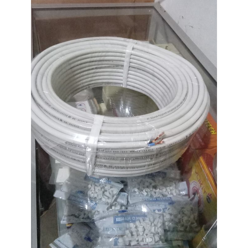 kabel listrik serabut.50yard. ukuran  2x1,5.