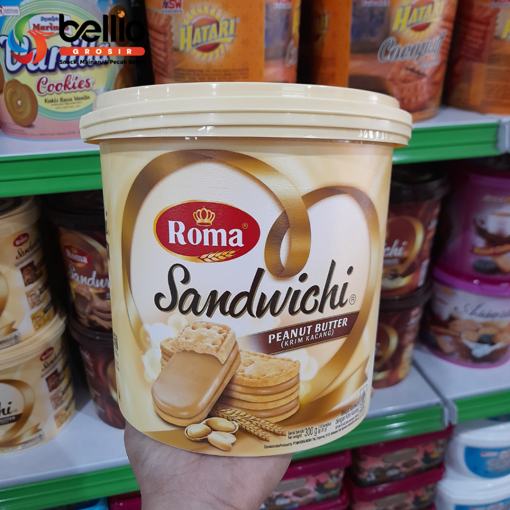 

WAFER LEBARAN ROMA SANDW JAR 300GR PEANUT BUTTER