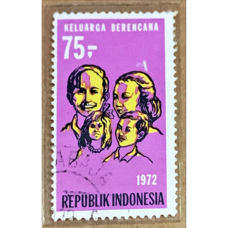 

(BA) PRANGKO INDONESIA 1972 KELUARGA BERENCANA Rp.75,- USED .