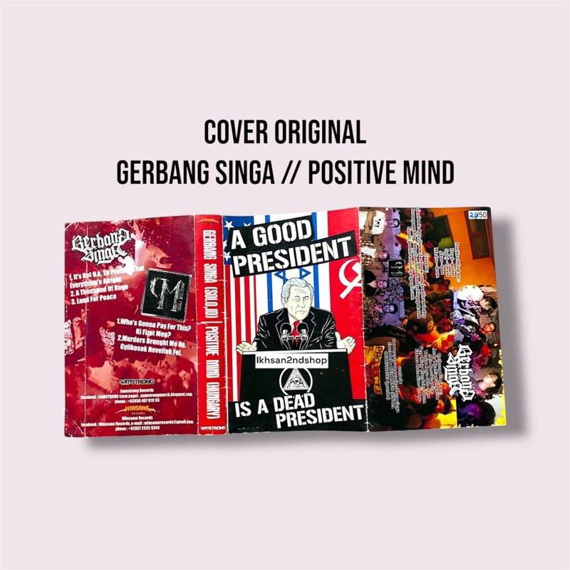 Sampul / Cover Kaset Pita Gerbang Singa // Positive Mind Original