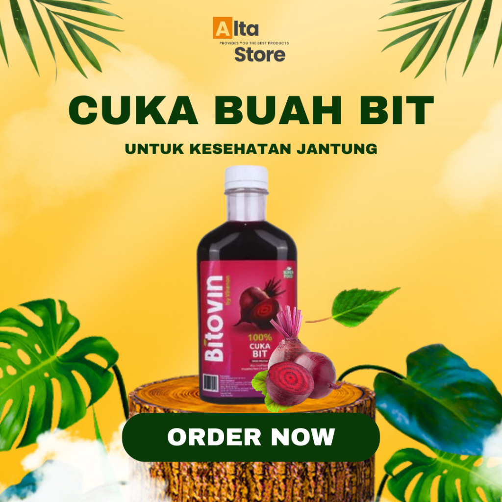 

Bitovin Cuka Buah Bit Murni 100% Alami Solusi untuk Kesehatan Jantung dan Penambah Darah