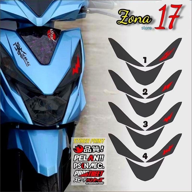 Majutak Gentar45 Sticker Lampu Beat 2017-2019 Variasi Model