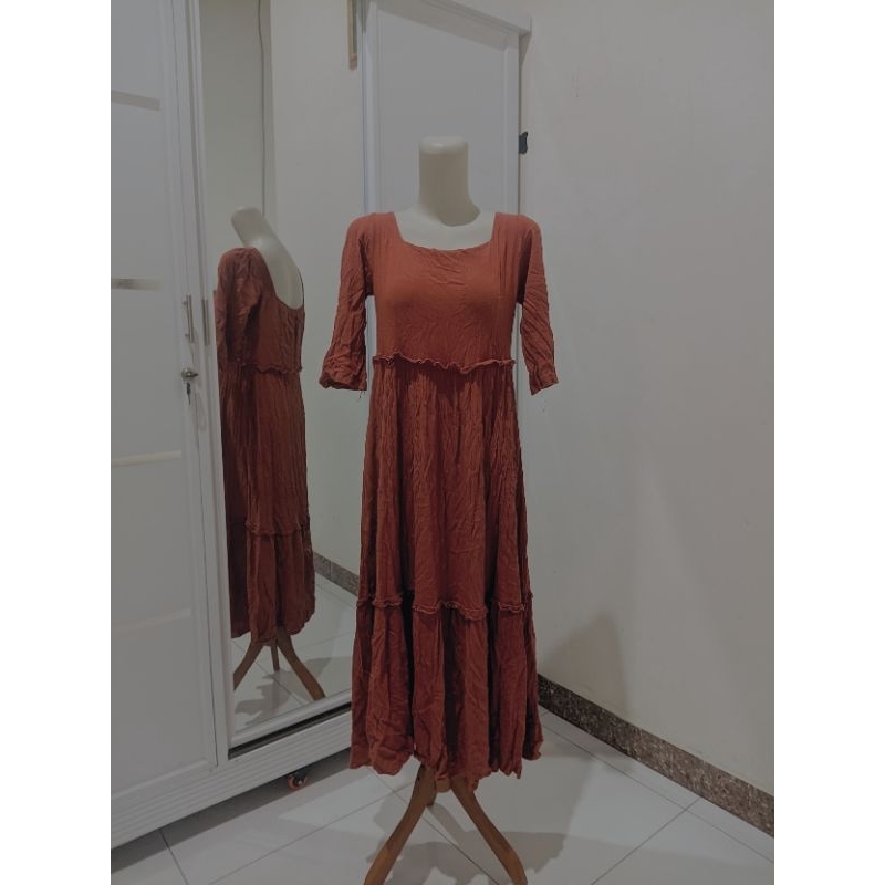

preloved dress korean look butuh setrika dres umpak