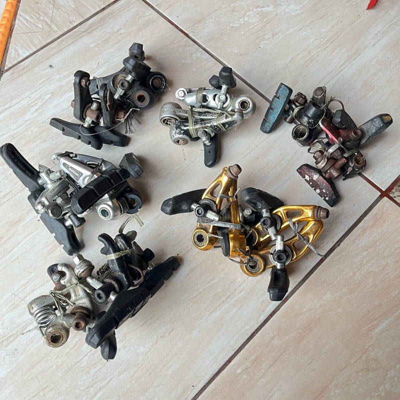 RK2 Rem cantilever brake sepeda set depan belakang kanan kiri second V Brake MTB federal