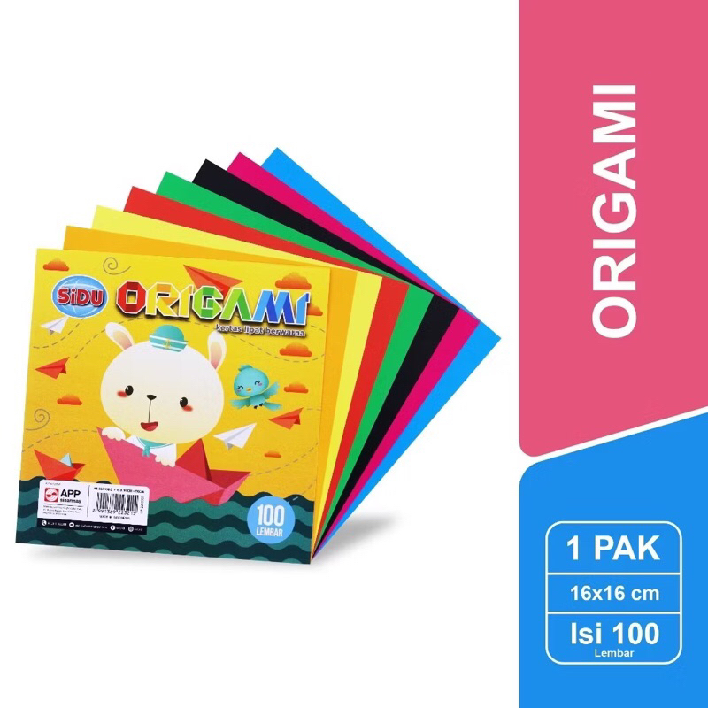 

Origami berwarna Sidu ukuran 16x16 isi 100 lembar
