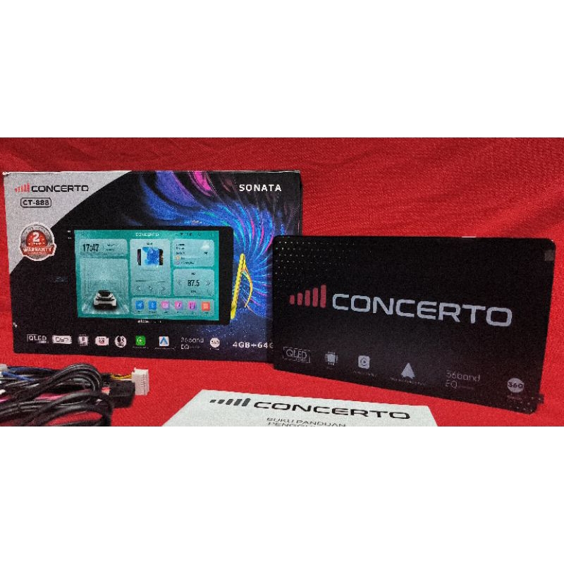 HU Android Concerto Sonata CT-888 Qled 9 inch Ram 4+64 GB
