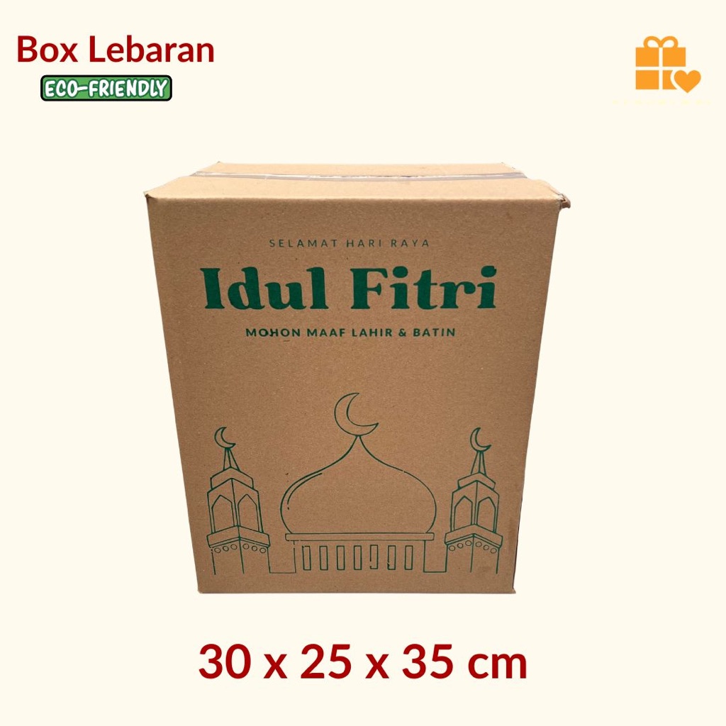 

Box Parcel 30x25x35 cm Kardus | Parcel | Lebaran | idul Fitri | sembako | hampers | eid mubarak | packaging lebaran | Box Idulfitri idul fitri box