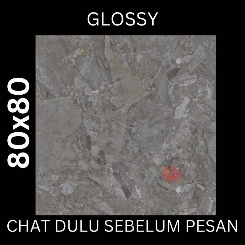 GRANIT SUNPOWER 80x80 TRENTO GRIGIO / KERAMIK LANTAI / KERAMIK MEJA / KERAMIK LICIN / KILAT / MOTIF 