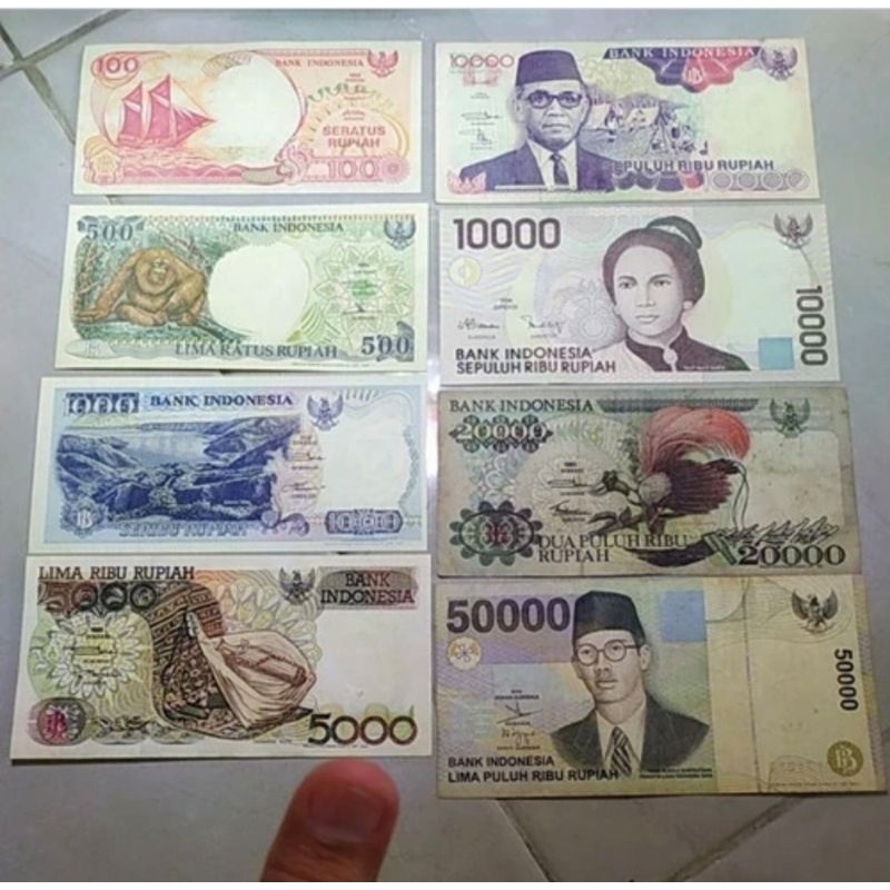 set uang indonesia tahun 90 an
