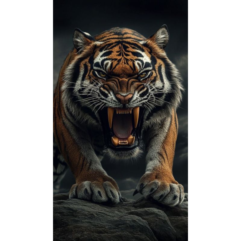 

stiker gambar harimau size 22x30 cm bahan vynil