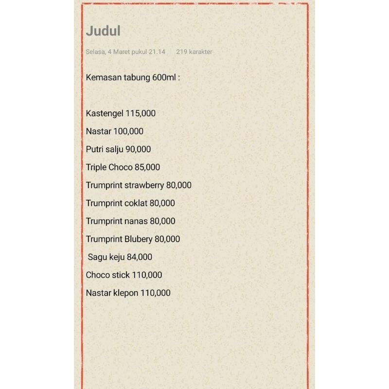 

nastar nanas/putri salju/kastengel/lidah kucing/klepon nastar