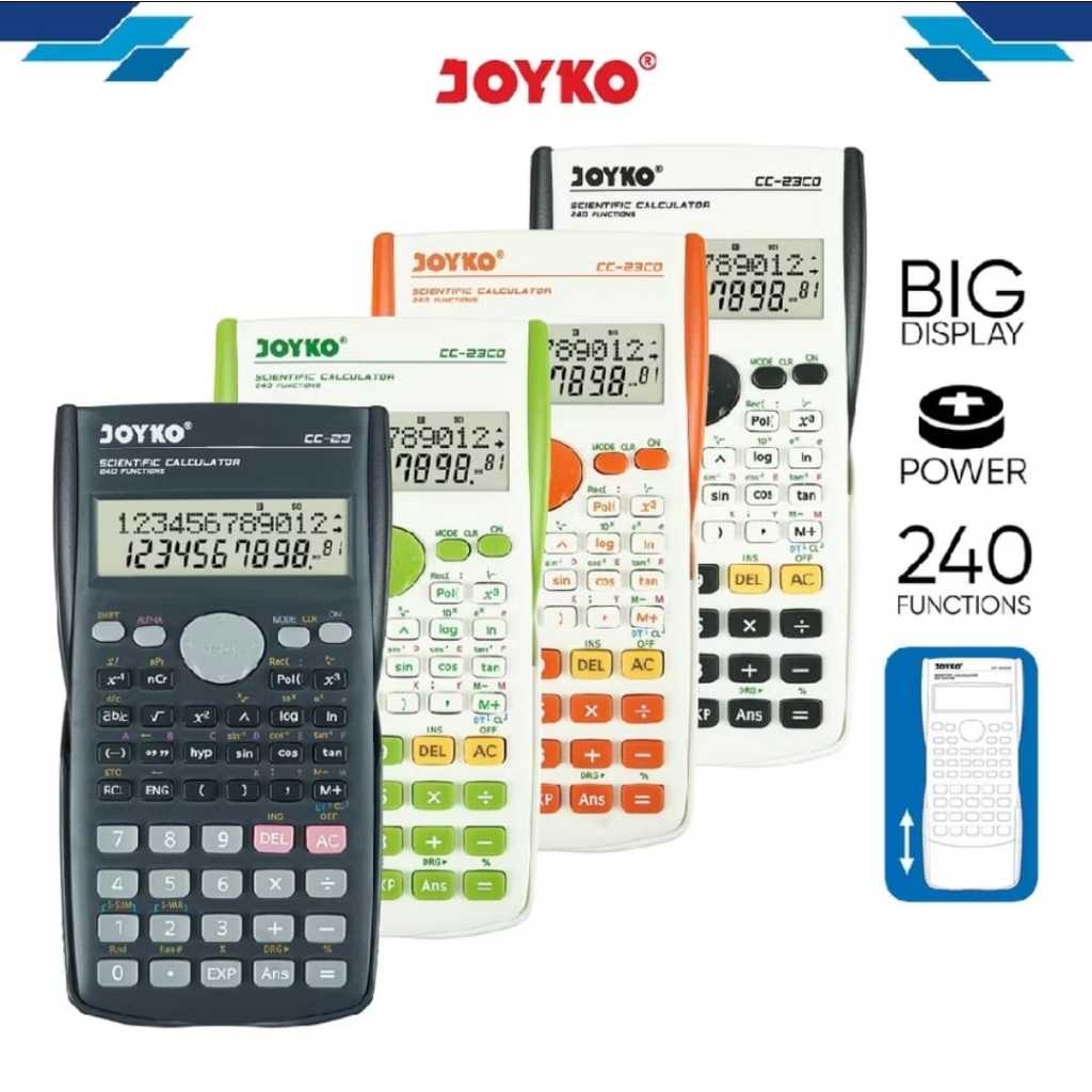 

(1 Pcs) Calculator Scientific 10 Digit Joyko CC-23CO / Kalkulator Scientific 10 Digit Joyko CC-23CO