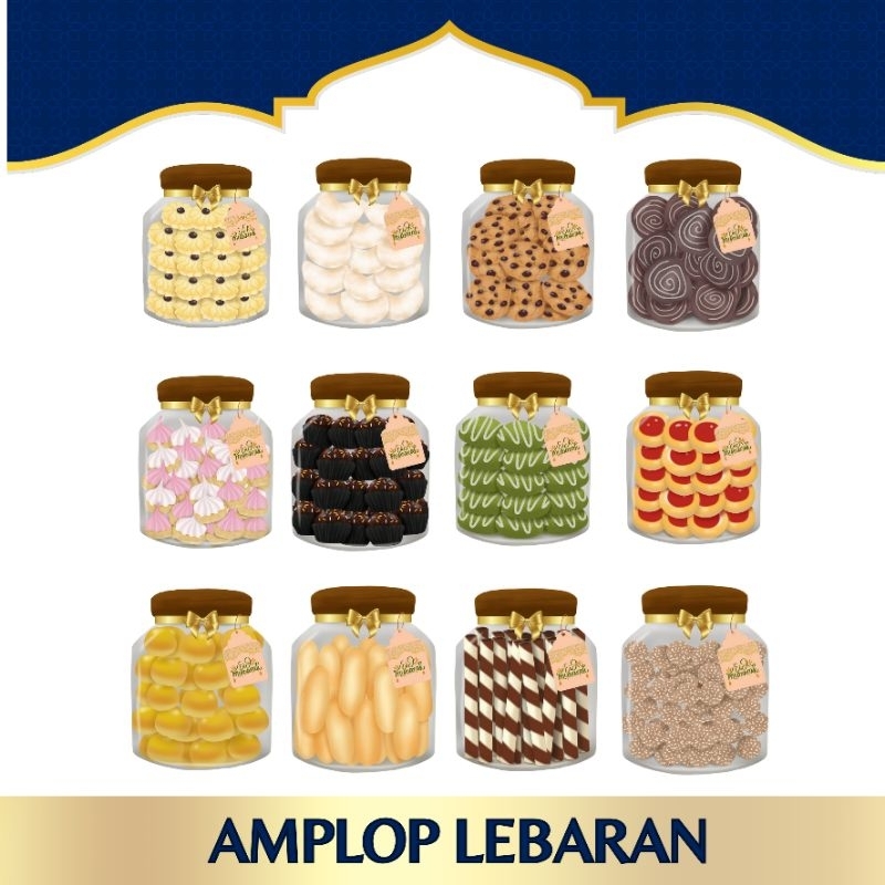 

( 6 Pcs ) AMPLOP LEBARAN VIRAL TOPLES KUE SERIES
