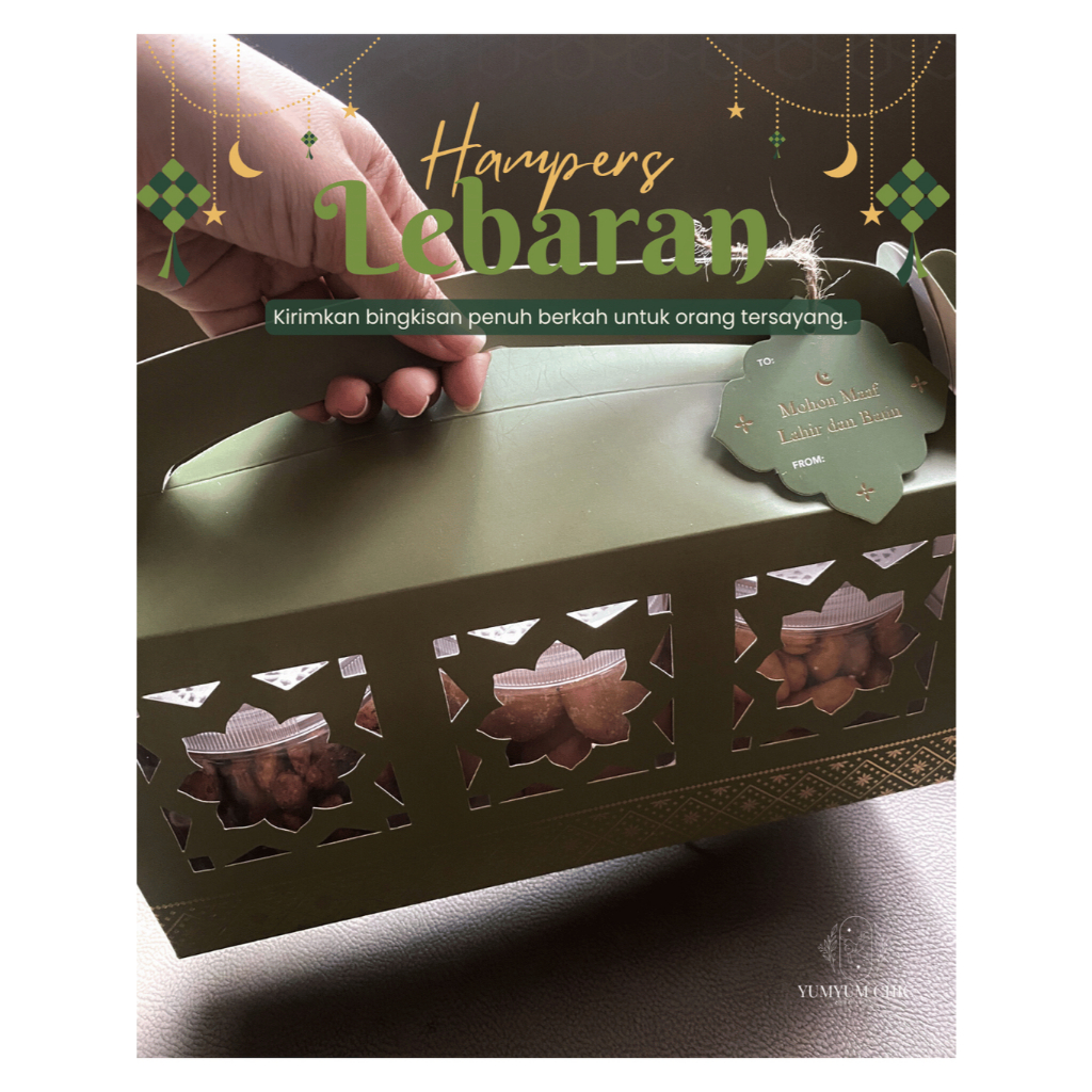 

Hampers snack jar - 3 in 1 - toples 500ml - hangtag idul fitri - lebaran