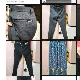 CELANA KAIN HITAM PUTIH PANJANG PENDEK murah preloved
