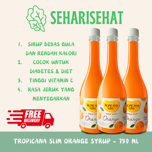 

Tropicana Slim Syrup Orange 750ml - Sirup Jeruk Bebas Gula