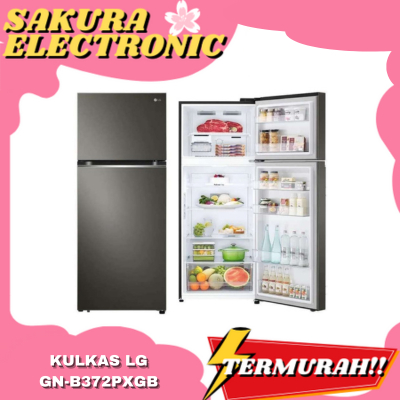 LG GN-B372PXGB 410 L KULKAS 2 PINTU SMART INVERTER GNB372PXGB GNB372 PXGB