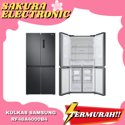 KULKAS SAMSUNG RF48A4000B4 SIDE BY SIDE 4 PINTU 511 L TWIN COOLING
