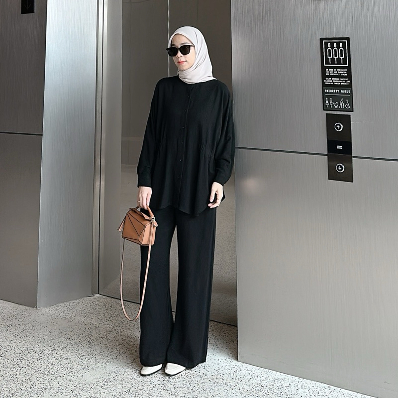 COTTONTREND - HARLYN SET | Atasan dan Celana Linen Wanita