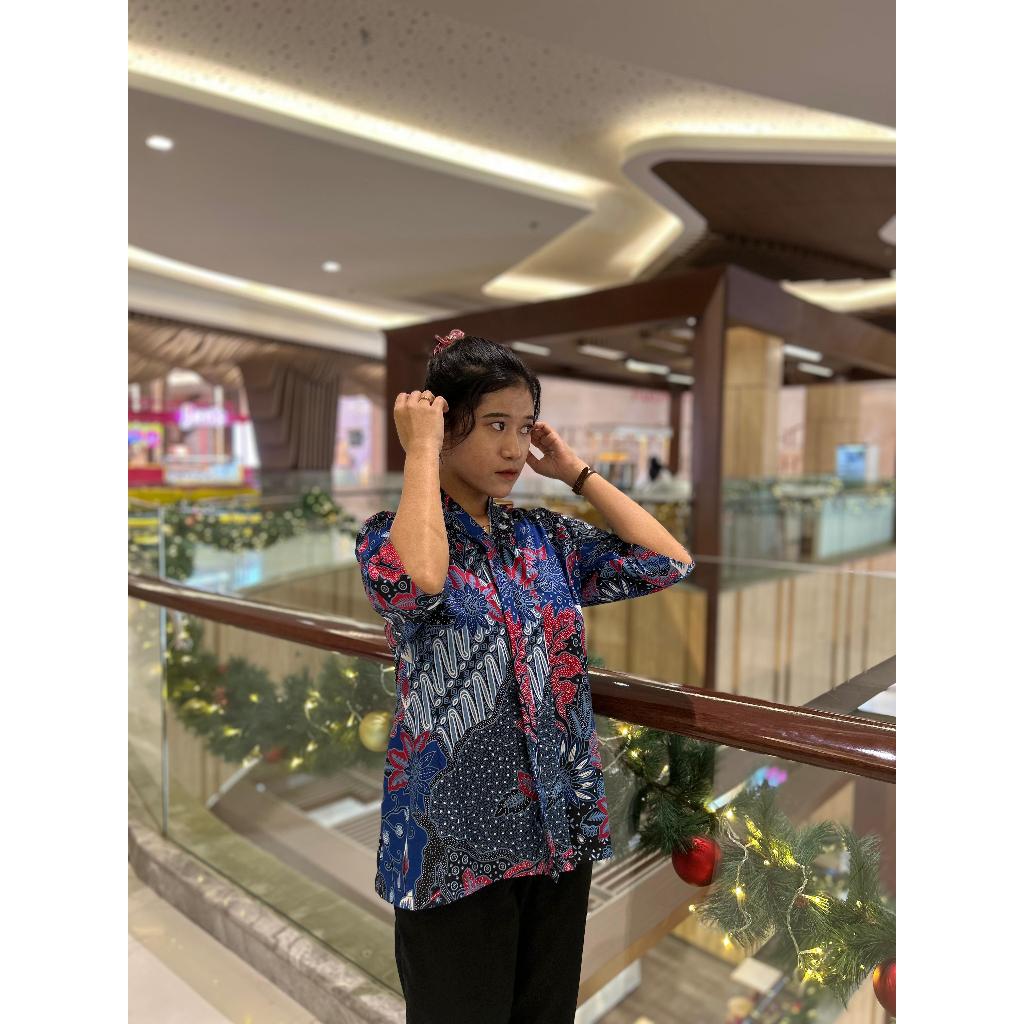 BAJU BATIK MODEL KARTINI/BATIK BLOUSE/BATIK CEWEK/BATIK KANTOR