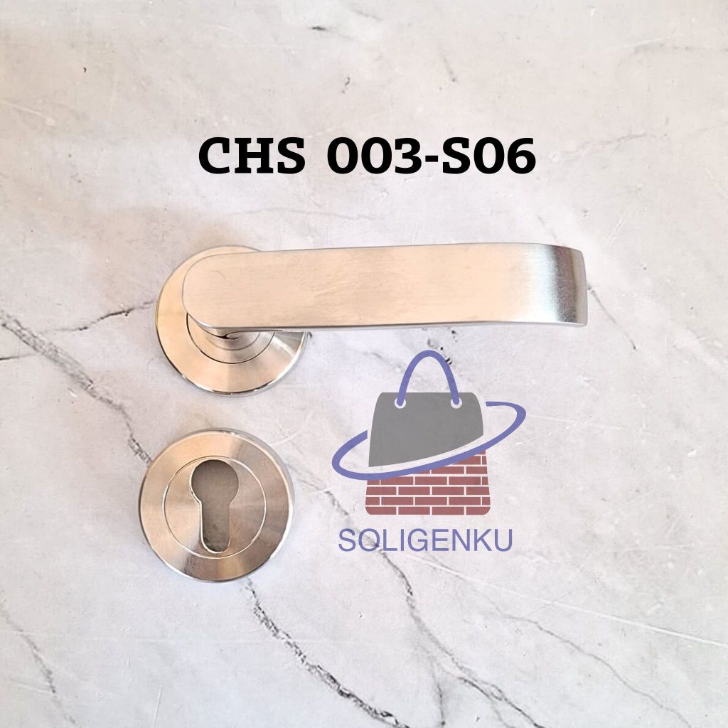 Handel pintu soligen CHS 003-S06 Stainlis Handle Pintu Rosette Soligen / Handle pintu Hotel