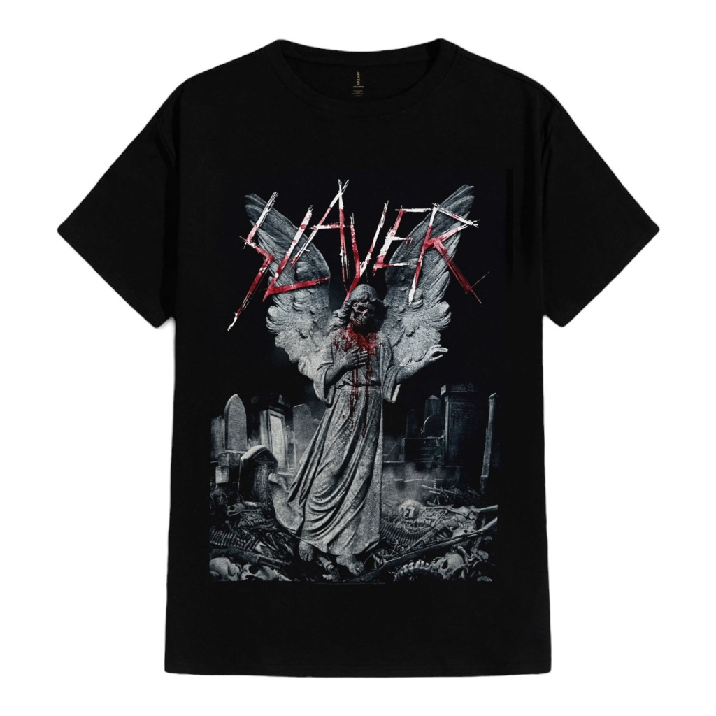 T-SHIRT / KAOS BAND OFFICIAL SLAYER - GRAVESTONE WALKS