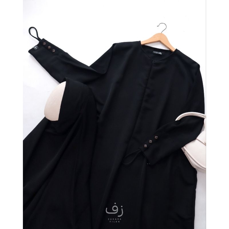 Black Elma Abaya Premium Anti UV Sultan Formal Black