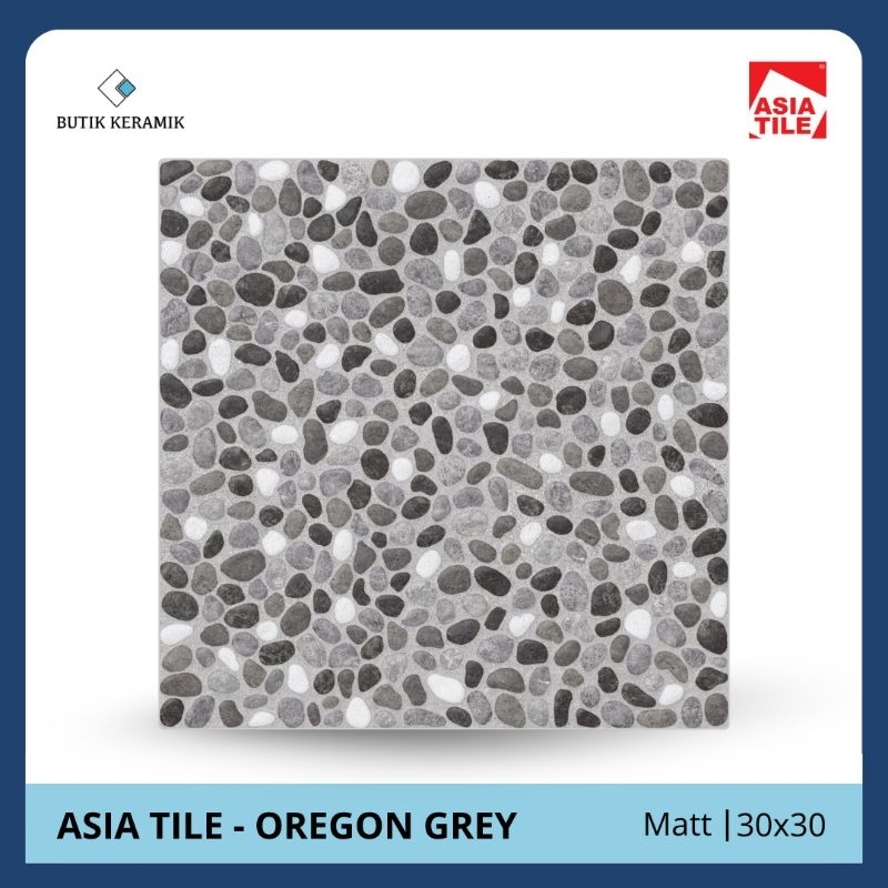 Keramik 30x30 cm | Asia Tile | Oregon Series | Matt / Permukaan Kasar | Grade A | Keramik Lantai Kam