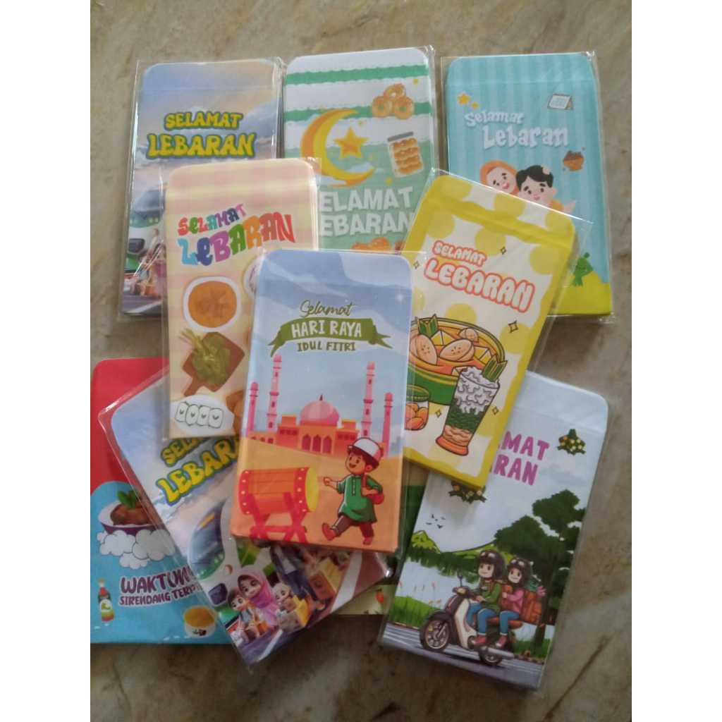

Amplop Lebaran Paket 5 Pack isi 50 Pcs kertas bagus warna dan gambar cantik, kwalitas premium