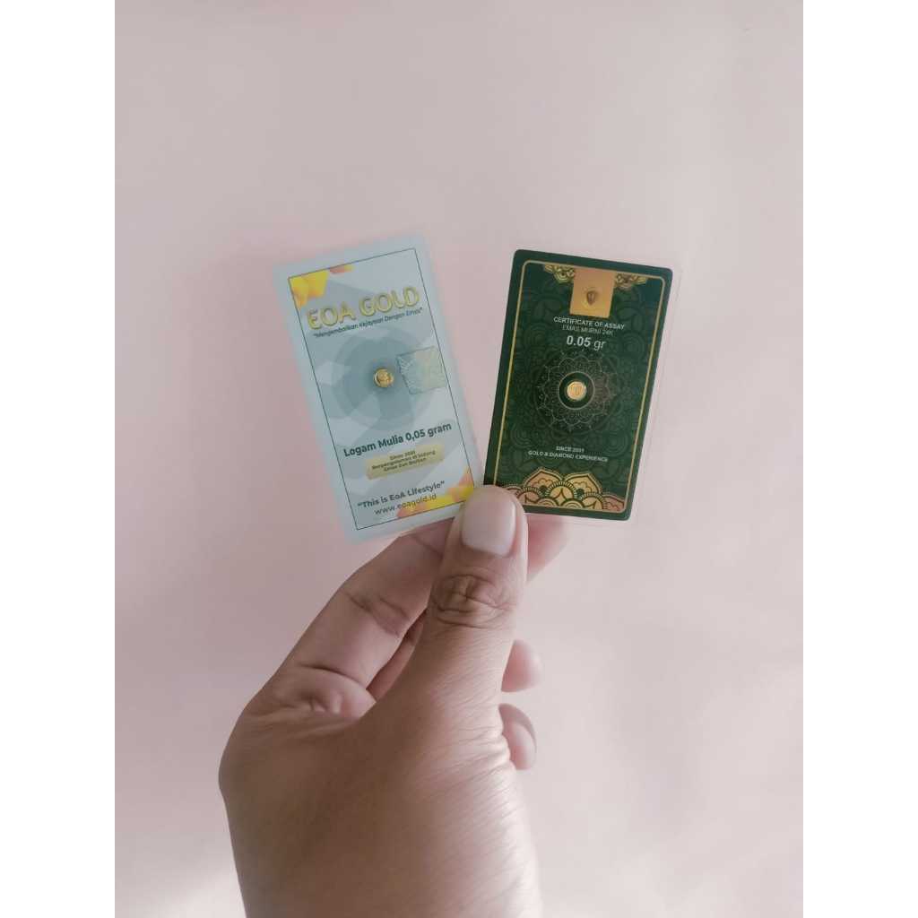 Flash Sale... Spesial Emas Mini (EOA, Mini Gold Logam Mulia 0,05 Gram dengan harga terjangkau