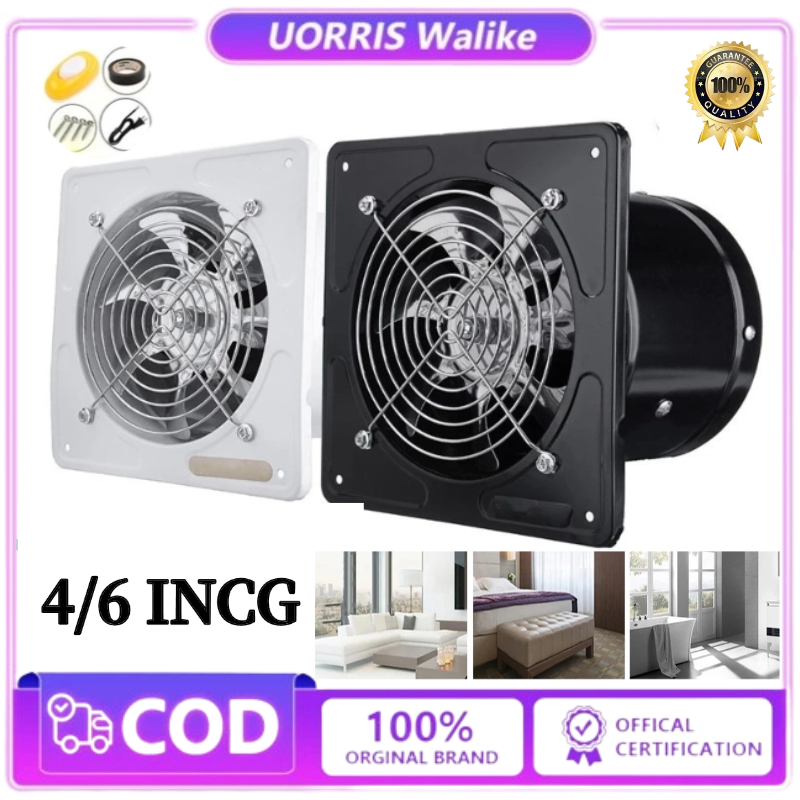 Exhaust Fan Dinding 4Inch Kipas Exhaust Ventilasi Dinding exhaust fan kamar mandi Booster Fan
