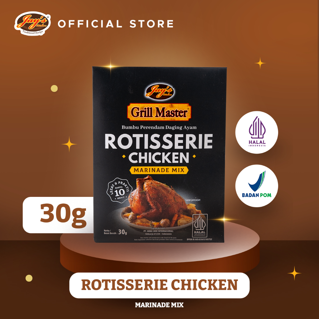 

Jay's Kitchen Grill Master Rotisserie Chicken Marinade Mix