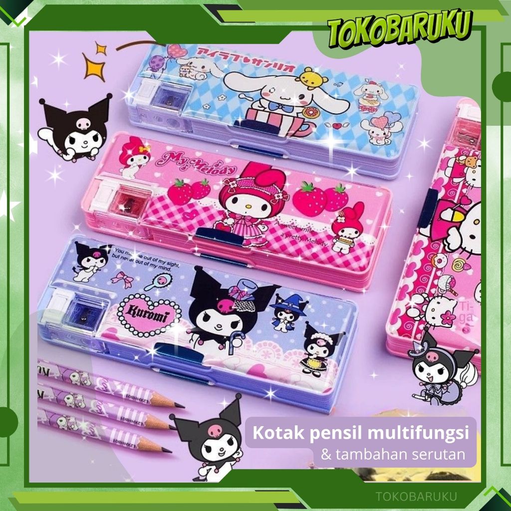 

Tempat Pensil / Kotak Pensil Multifungsi Motif Anak Kartun Bahan Plastik Lapisan Ganda Gratis Aksesoris Lengkap