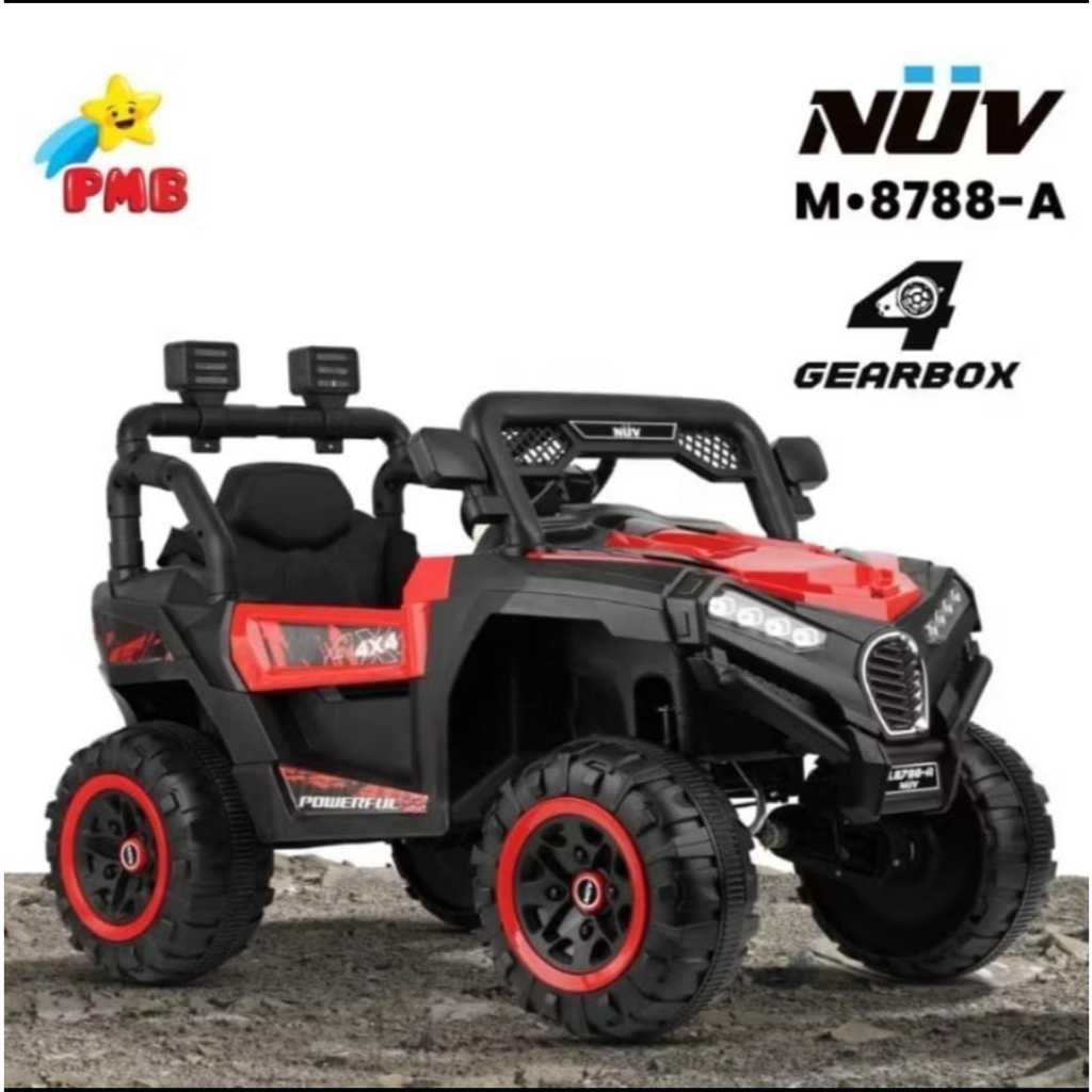 Mainan Mobil Aki Jeep Anak NUV M 8788-A / Mobilan Aki bisa dinaiki anak