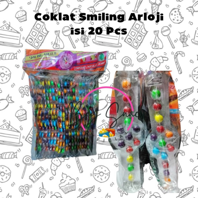 

COKLAT SMILING ARLOJI JAM ISI 20 PCS