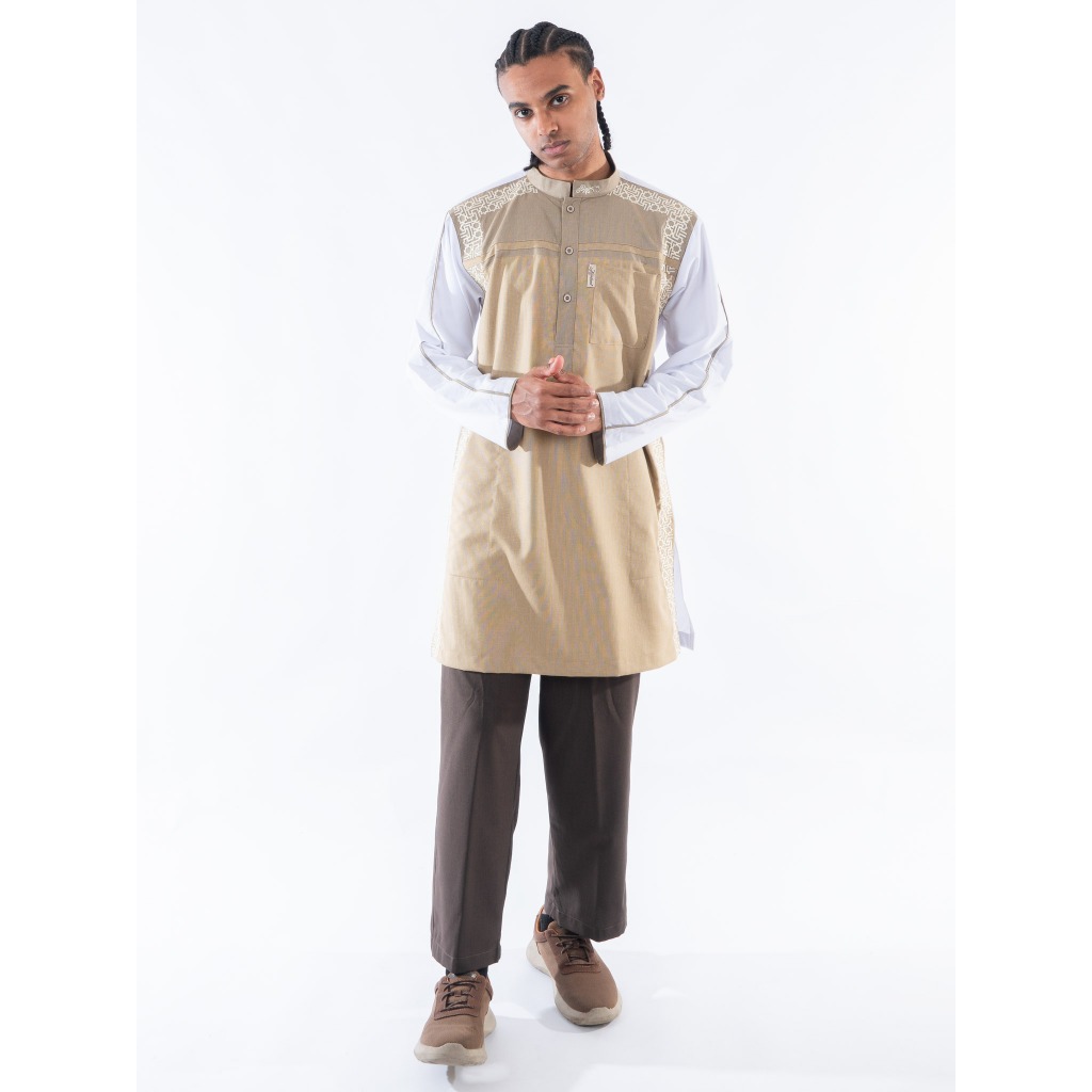 KAMILIANO Kurta Lengan Panjang Pria FARDEEN - CREAM