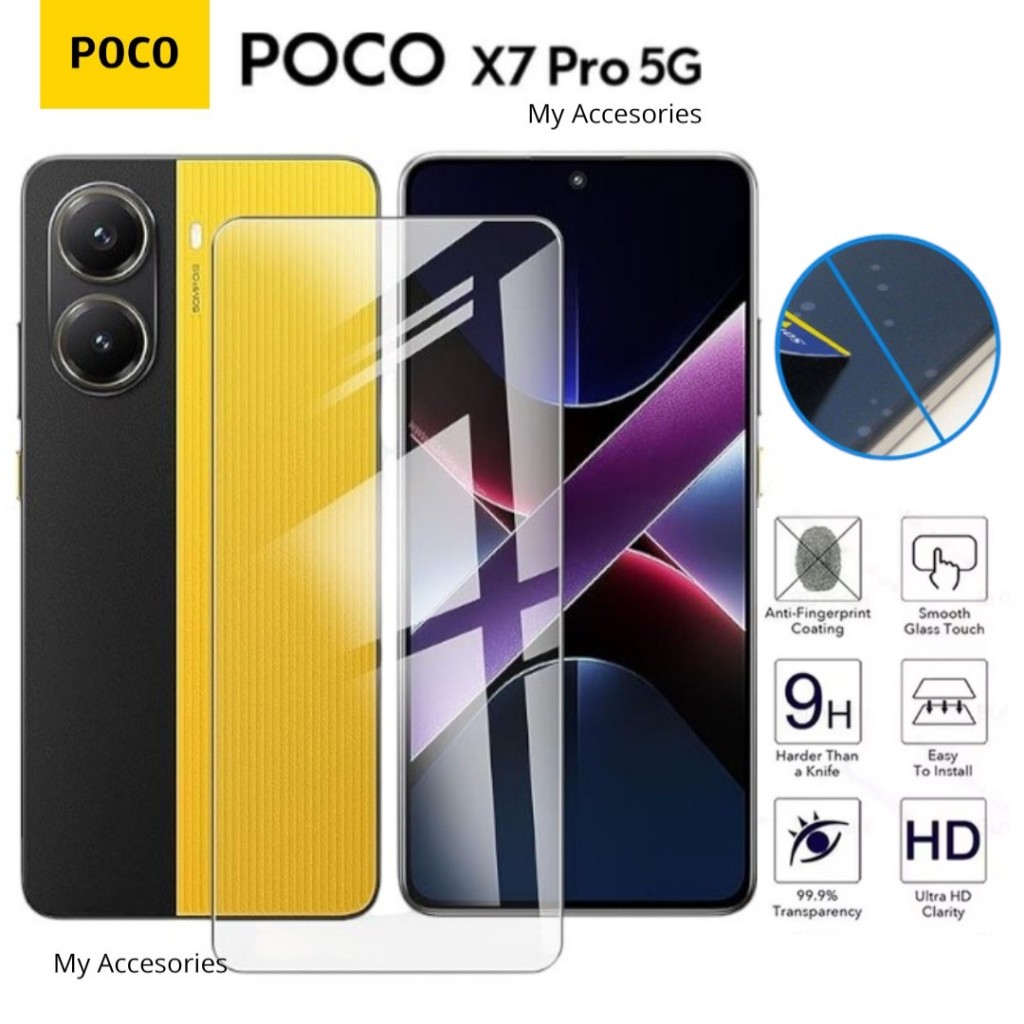 Tempred Glass Bening XIAOMI POCO X7 Pro X6 X6Pro X5 X3 C75 F7 F6 F5 F4 F3 M7 M6 M6Pro M5 M5s M4 M3 P