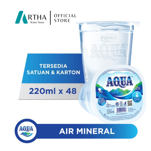 

AQUA GELAS 220ML - ISI 48 - AIR MINERAL